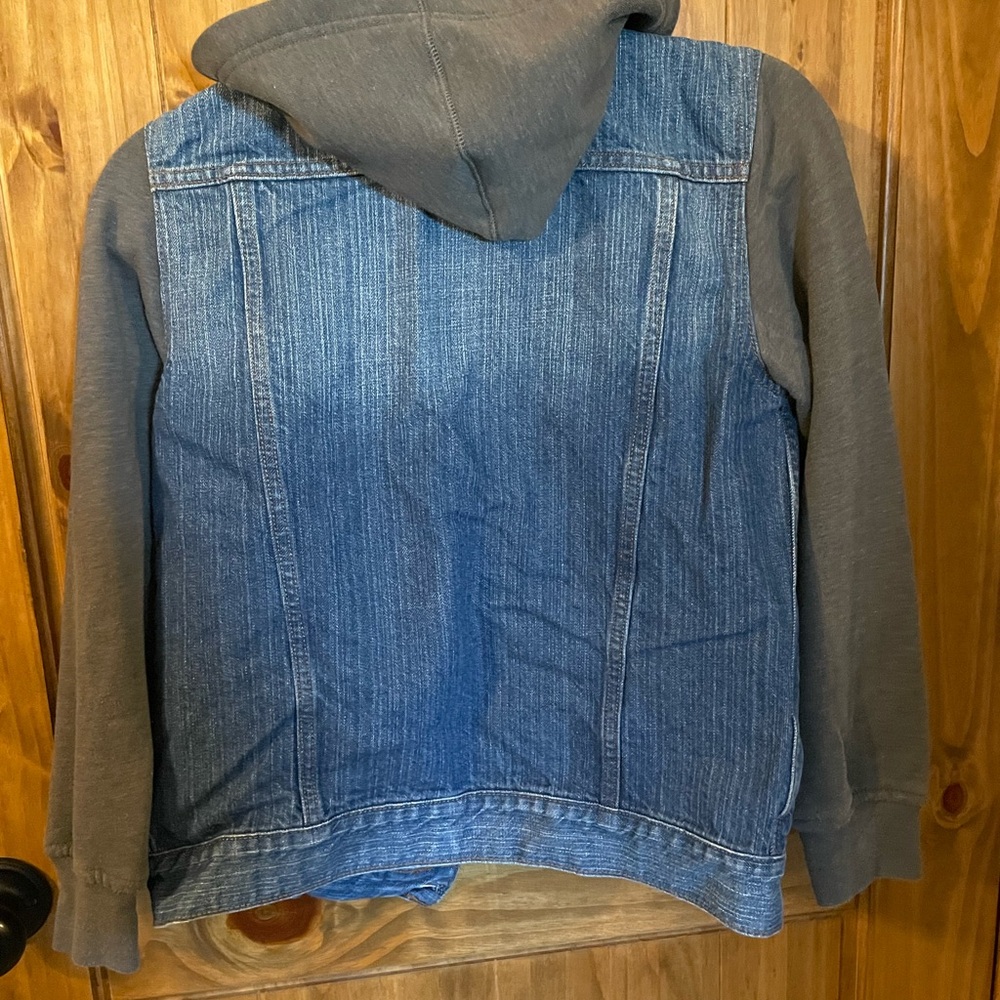 Gap kids hooded jean jacket XL 12 - Picture 2 of 3